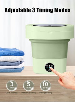 APEX Mini Folding Washing Machine, 8L Portable Washing Machine with Drain Basket, for Apartment, Travel, Underwear, Personal, Kids  - Image 4