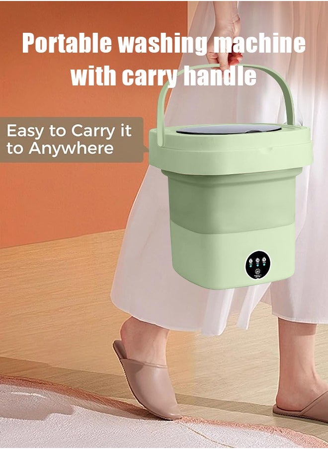APEX Mini Folding Washing Machine, 8L Portable Washing Machine with Drain Basket, for Apartment, Travel, Underwear, Personal, Kids  - Image 2