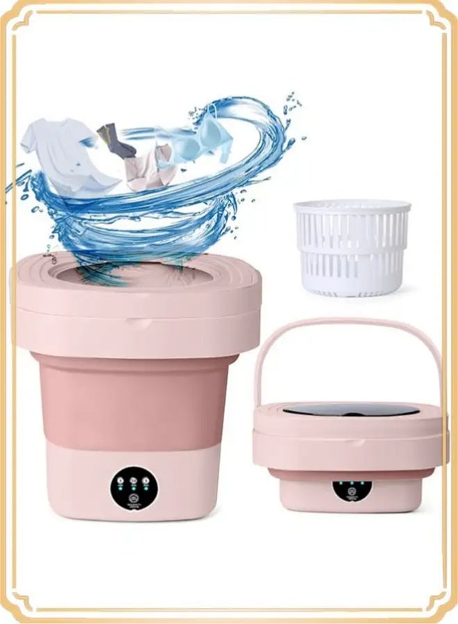 APEX Mini Folding Washing Machine, 8L Portable Washing Machine with Drain Basket, for Apartment, Travel, Underwear, Personal, Kids - Image 1
