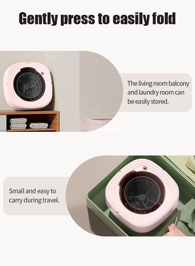 APEX Mini Folding Washing Machine, 8L Portable Washing Machine with Drain Basket, for Apartment, Travel, Underwear, Personal, Kids - Image 5