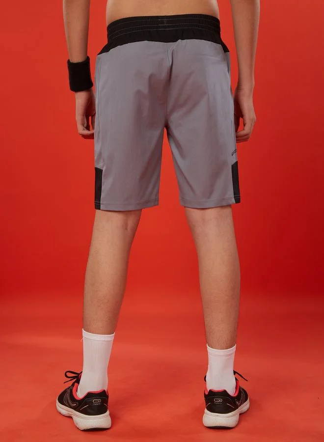 Technosport Technosport Boys Color Block Slim Fit Sports Shorts