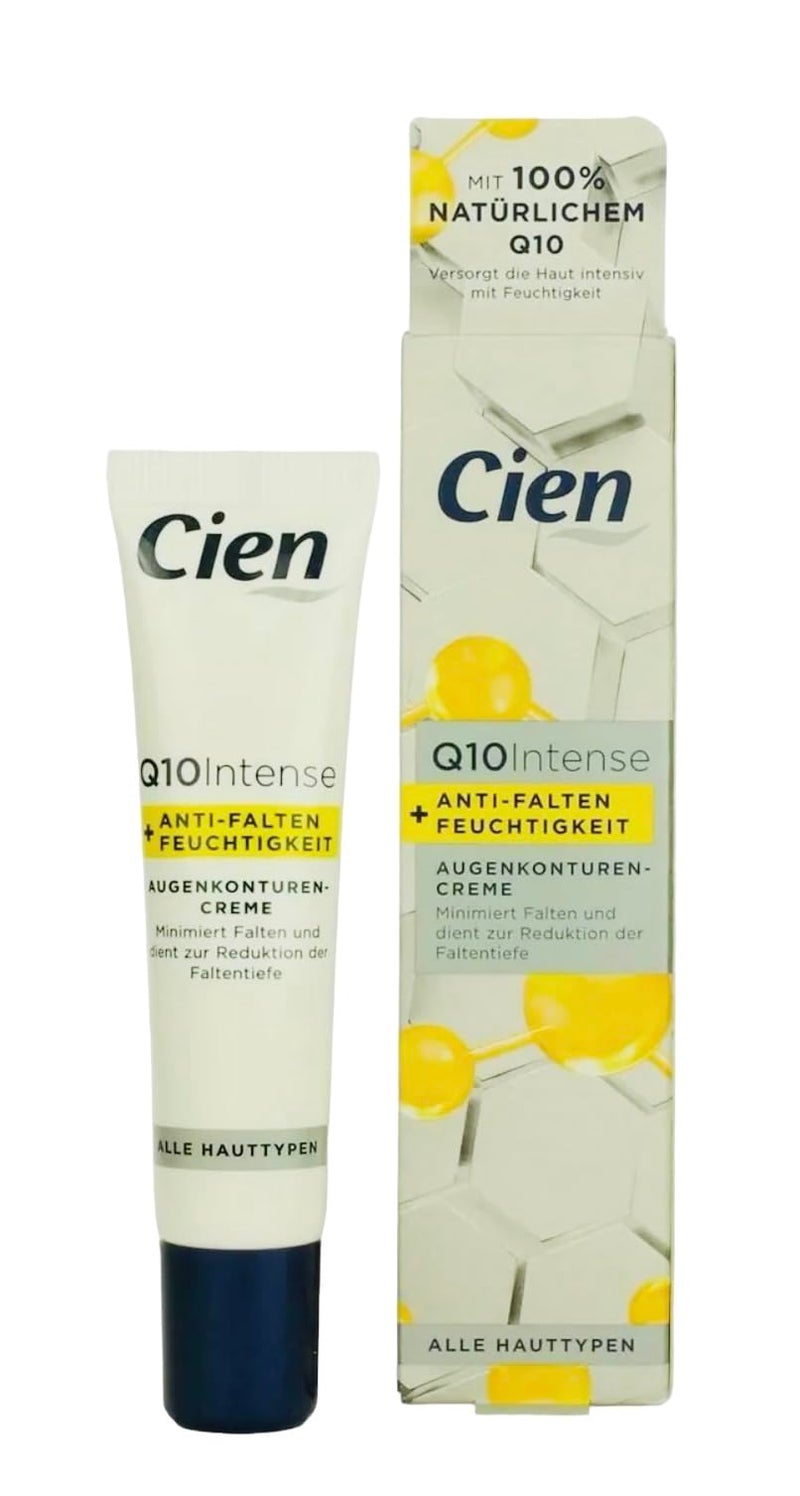 Cien Anti-Wrinkle Eye Contour Cream with Q10 and Hyaluronic Acid and Vitamin E 15ml (0.51 Oz)