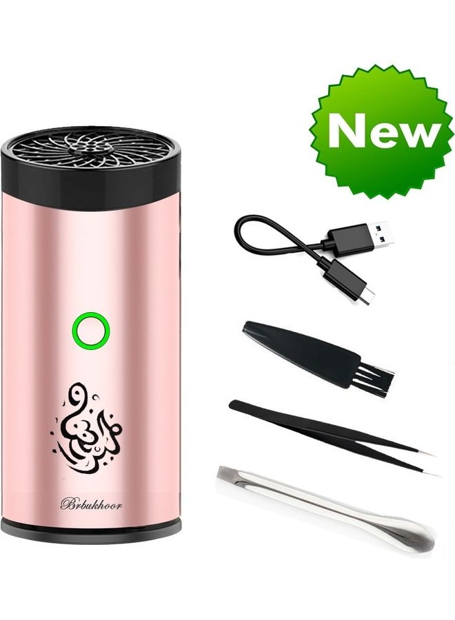ACHAS USB Type-C Power Rechargeable Incense Burner Pink 14x6x6cm - Image 1