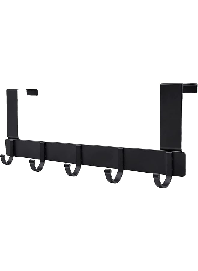 The Bros Over The Door Hook Hanger, Heavy-Duty Over Door Hanger - 5 Hooks, Space Saving Over Door Organizer Rack for Hanging Coat, Towel, Bag, Robe (1) - Image 1