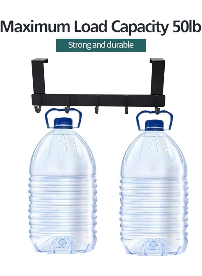 The Bros Over The Door Hook Hanger, Heavy-Duty Over Door Hanger - 5 Hooks, Space Saving Over Door Organizer Rack for Hanging Coat, Towel, Bag, Robe (1) - Image 4