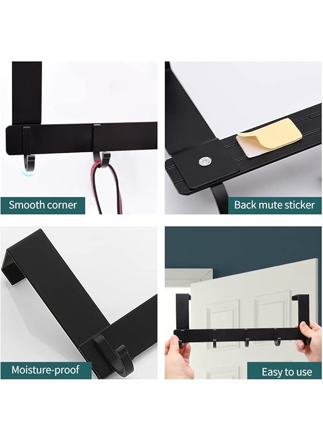 The Bros Over The Door Hook Hanger, Heavy-Duty Over Door Hanger - 5 Hooks, Space Saving Over Door Organizer Rack for Hanging Coat, Towel, Bag, Robe (1) - Image 5