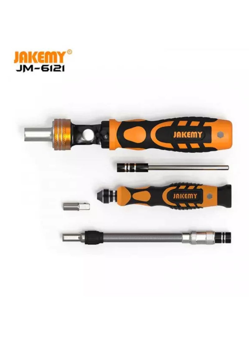 JAKEMY JM-6121 31-in-1 Professional Repair Tool Set – Ratchet Handle, Extension Bars & Multi-bit Screwdrivers  - Image 3