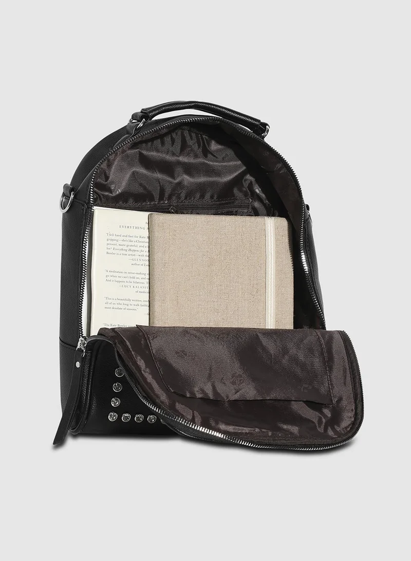 Haute Sauce  Fringed Mini Backpack - Black for Women | Best Price UAE