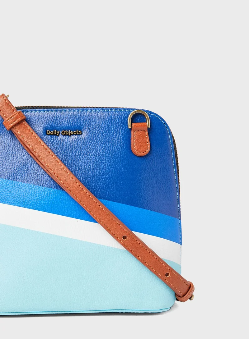 DailyObjects Aqua Angles Crossbody Bag
