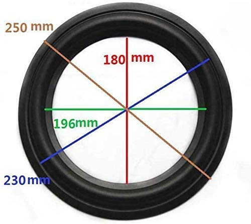 LinaLife 2pcs 10 Inch Speaker Foam Surround Repair Kit, 250mm Perforated Rubber Edge Rings Replacement Parts - Image 2