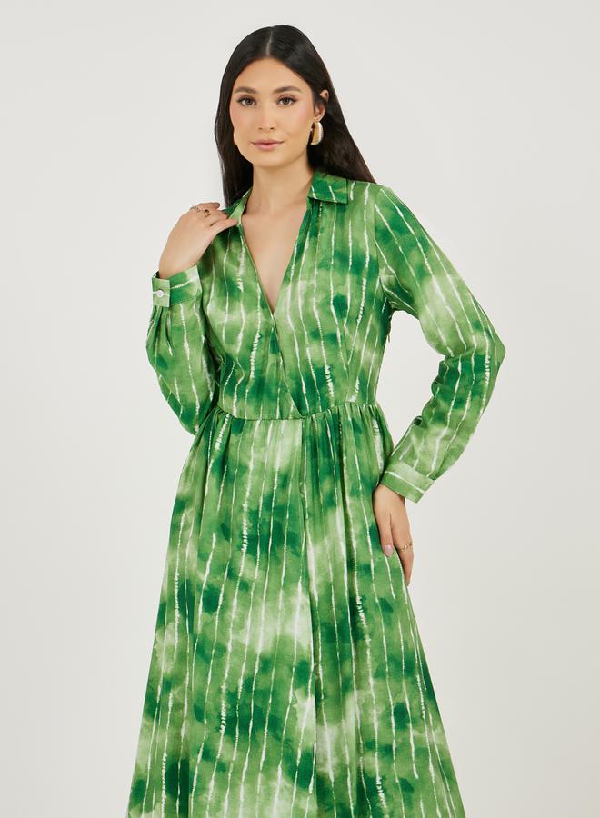 Styli Green Tie-Dye Dress  - Image 2