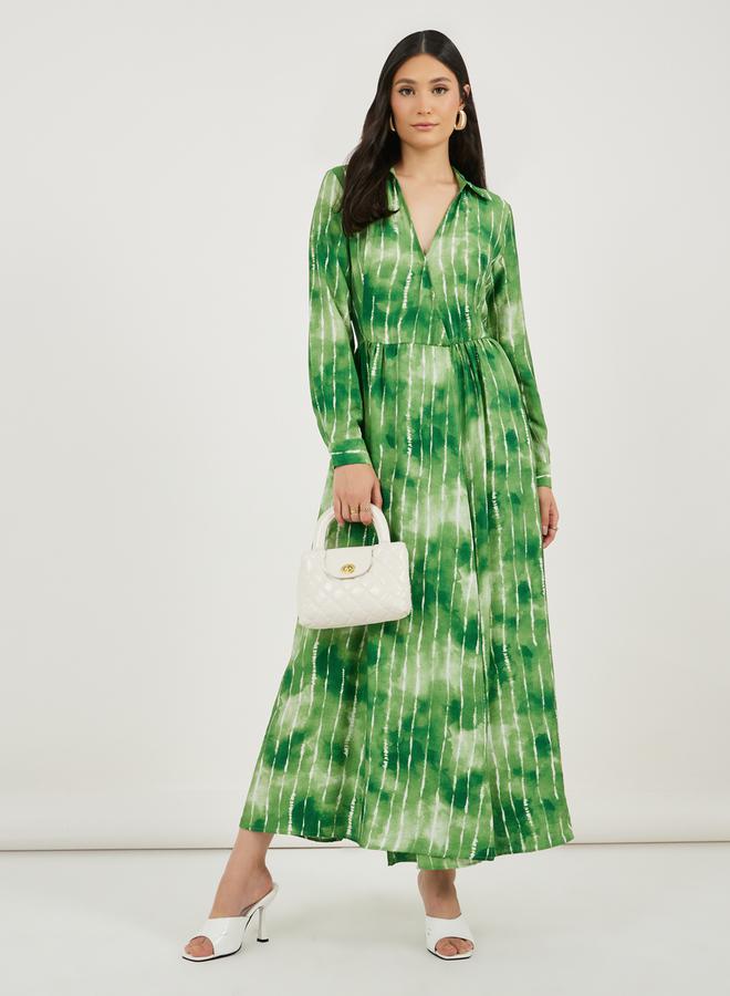 Styli Green Tie-Dye Dress  - Image 4