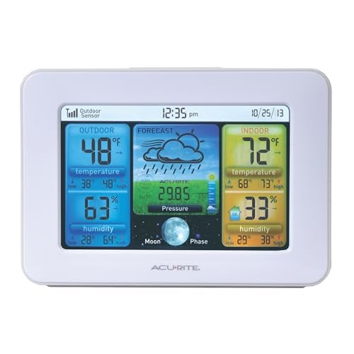 AcuRite 02041M Color Weather Station with Forecast, Temperature, Humidity,White - Image 4