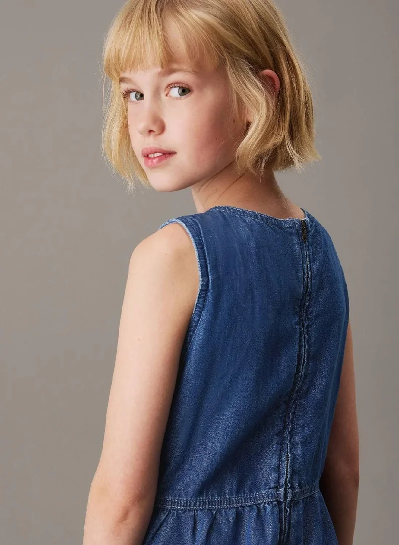 Calvin Klein Jeans  Lightweight Denim Midi Dress for Women | Best Price UAE