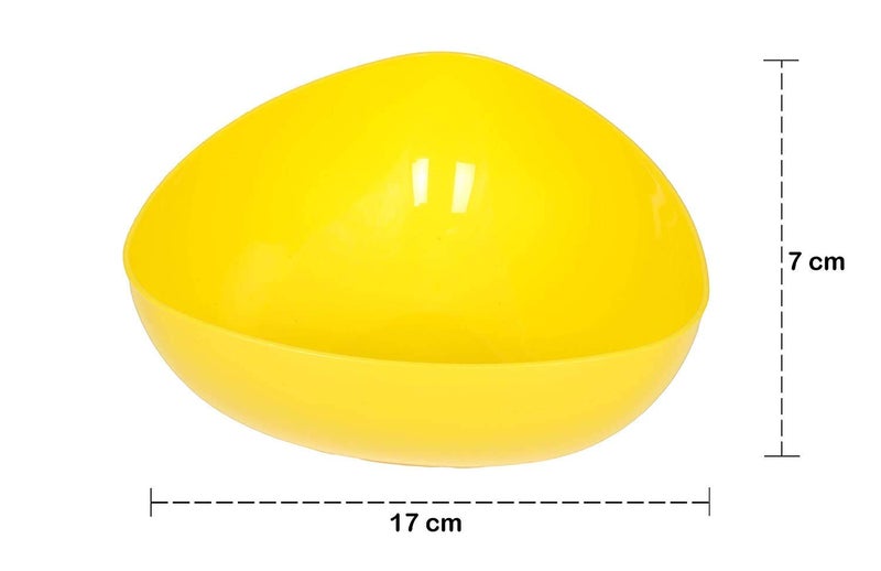 Luxansa Luxansa Multipurpose Set of 4 Unbreakable Microwave Oven Safe Plastic Mixing Bowl Set for Kitchen Soup Bowls Serving Salads Snack Cake Pasta Rice Desert Dining Food Unique Ice Cream Dry Fruits Freezer Bowls 17 x 17 x 7 CM 1500 ML Triangle  - Image 4