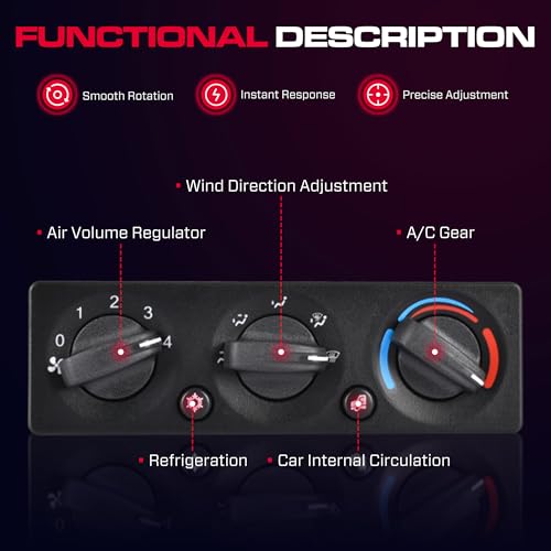 XIMAKA HVAC A/C Heater Climate Control Module Panel Switch Fit for 2008-2015 Peterbilt 384, Q21-6012 - Image 4