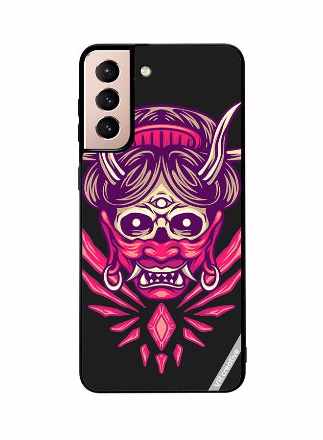 VR CREATIVE Protective Case Cover For Samsung Galaxy S21 5G Oni Geisha Design Multicolour - Image 1