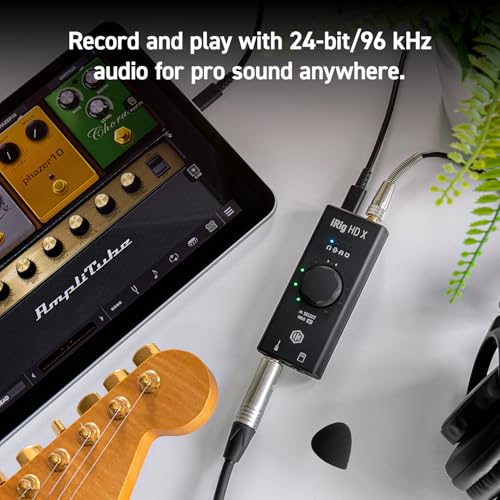 IK Multimedia iRig HD X Guitar Audio Interface - 96 kHz Music Recording, 24-bit, For iPhone, iPad, Mac, iOS, And PC With Lightning Cable, USB-C, Guitar Accessories, Recording Studio Equipment - Image 3
