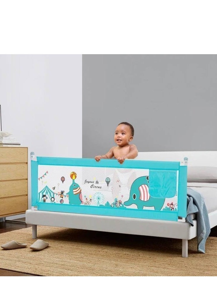 Generic Bed Rail Portable Safety Guard for Baby, Toddlers Protection Guardrail for Kids/Child, Vertical Lift,for Single Bed Double Bed (1 Side) Bed guard (Color : blue, Size : 180cm) BY TOYS-EGYPT  - Image 1
