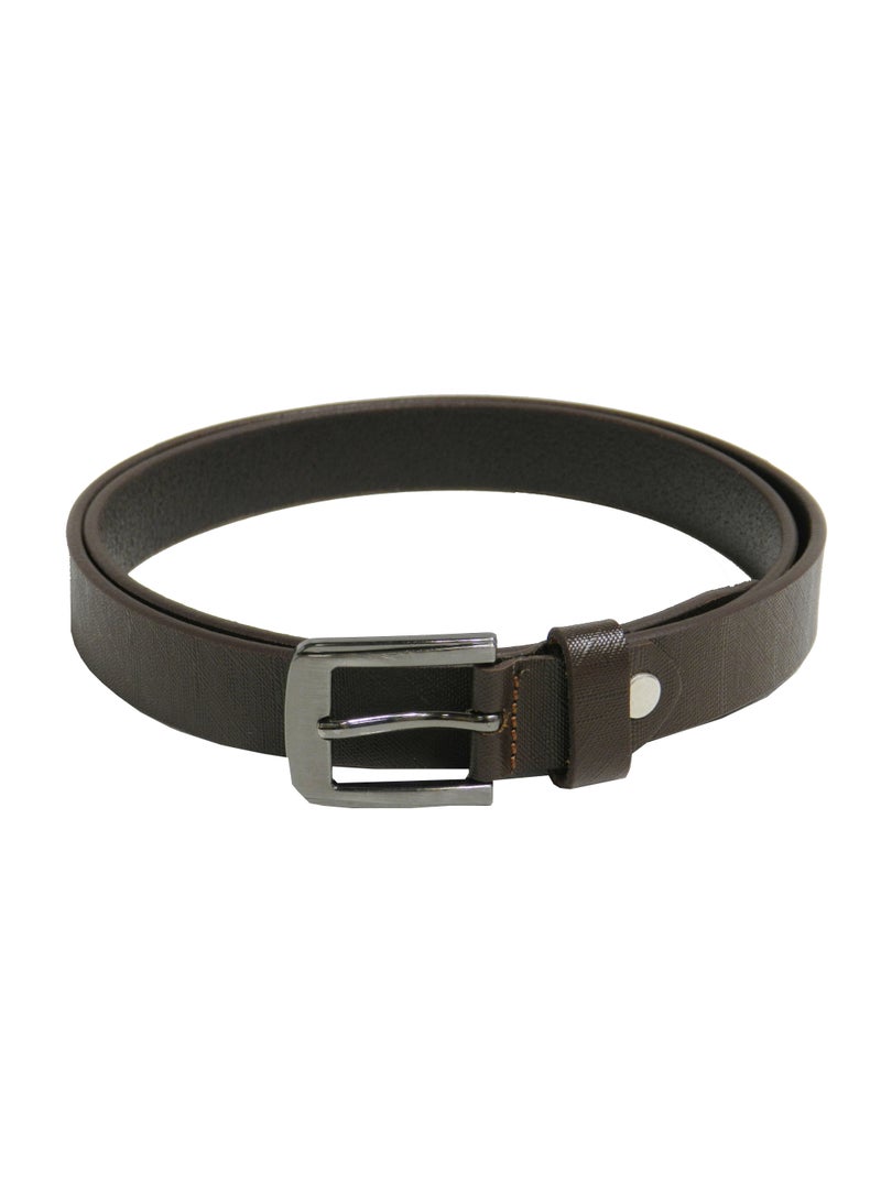 LAVERI LEATHER GENUINE LEATHER 25 MM UNISEX  FORMAL  BELT  IN BROWN  - Image 3