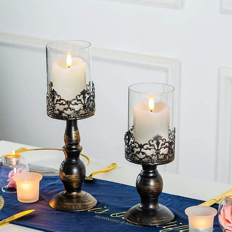 LTETTES 2"x3" Real Wax Flameless Votive Candles | Realistic Black Wick Battery Operated Pillar Candles with Remote | Wedding, Party and Holiday Decoration (Battery Included) - Pack of 6 - Image 4