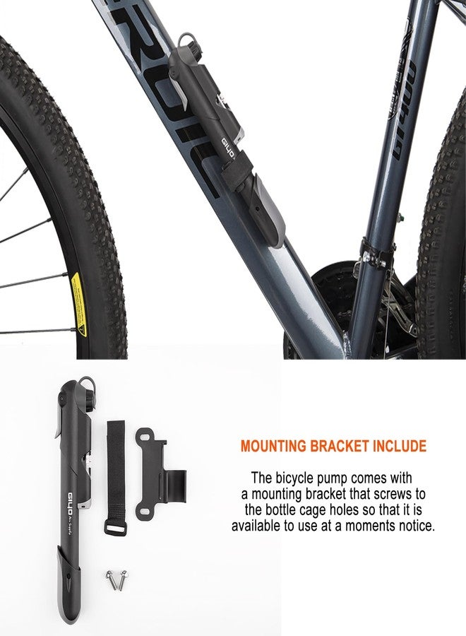Kadacha Mini Bike Pump with Pressure Gauge - Presta & Schrader Bike Tire Pump - 100 PSI Portable Bicycle Air Pump for Road & Mountain Bike - Image 5