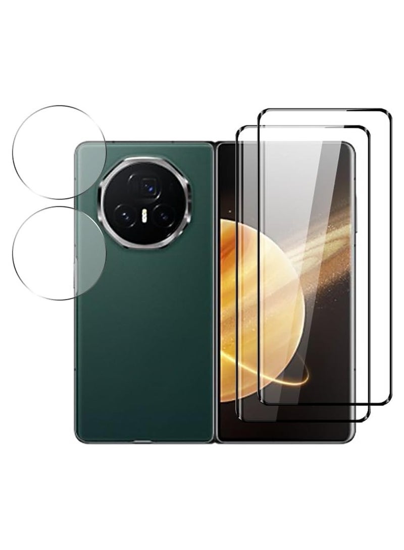 general Compatible with Honor Magic V3 [2+2 Pack] Protection Film, 2 Pack HD Screen Protector, 2 Pack HD Clear Tempered Glass Lens Film, Anti-scratch 9H Hardness - Image 1
