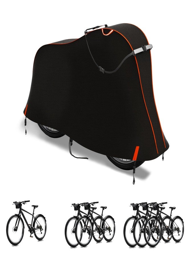 XXCXX Bike Cover for 1/2/3Bike-900D Heavy Duty Waterproof Bicycle Cover&Outdoor Bike Storage Protection against Snow,rain|Bike Cover for eBike,Mountain,Road,Hybrid,Scooter,Beach Cruiser Bike(L-1Bike Cover) - Image 1