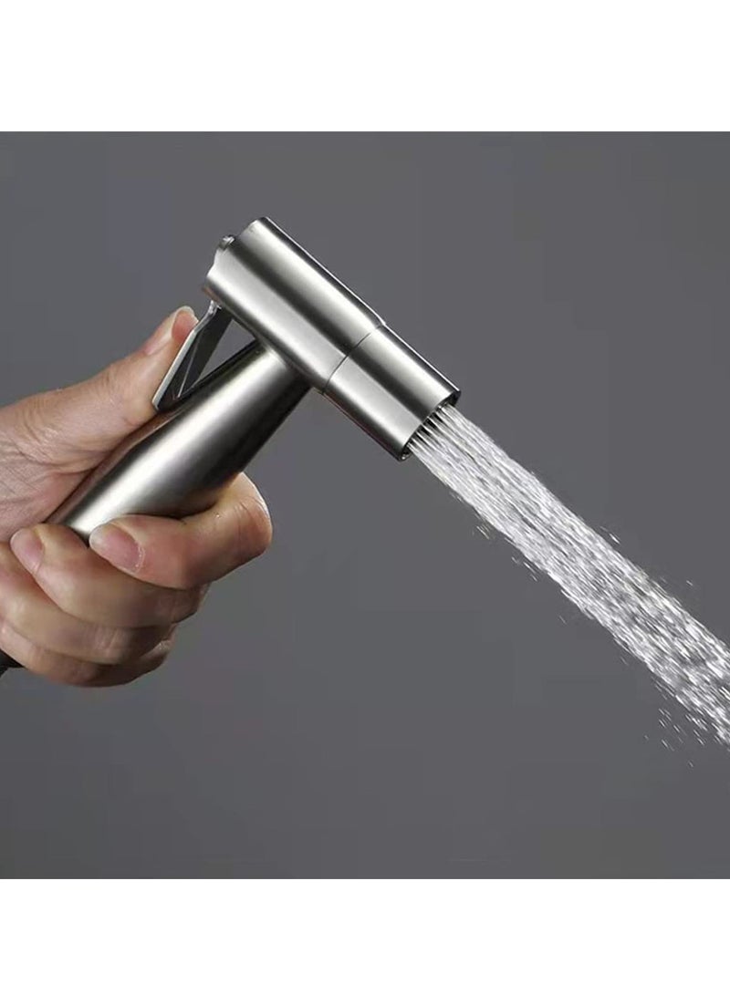 ECVV Stainless Steel Handheld Bidet Sprayer For Toilet Cloth Bathroom Diaper Sprayer Self Cleaning Shattaf Set With Adjustable Water Pressure Control - Image 3