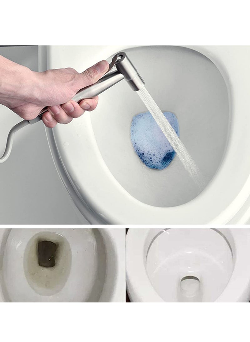 ECVV Stainless Steel Handheld Bidet Sprayer For Toilet Cloth Bathroom Diaper Sprayer Self Cleaning Shattaf Set With Adjustable Water Pressure Control - Image 4