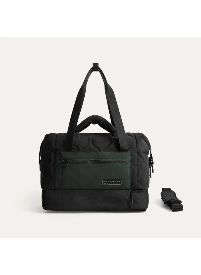 BAGSMART BAGSMART Black Walker 34L Laptop Duffle with Shoe Compartment
