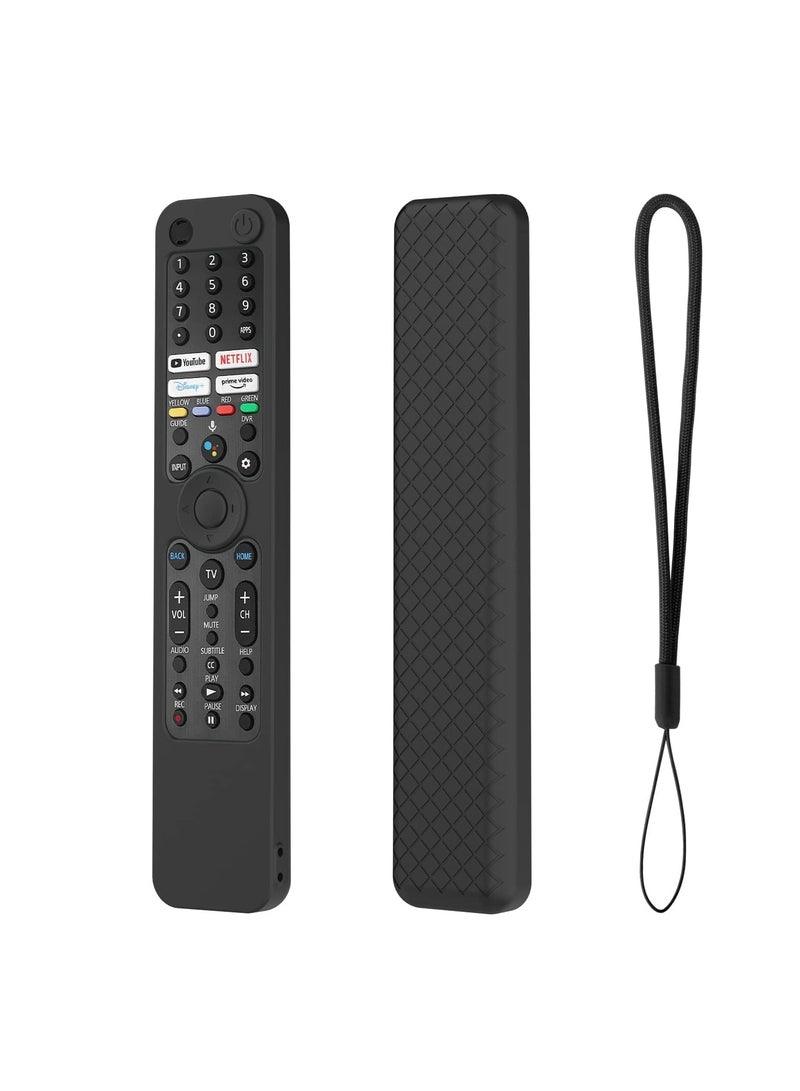 Protective Silicone Remote Case for Sony RMF-TX600U RMF TX600C RMF-TX500U RMF-TX500E RMF-TX600E Smart Voice Remote Cover (Black)  - Image 1