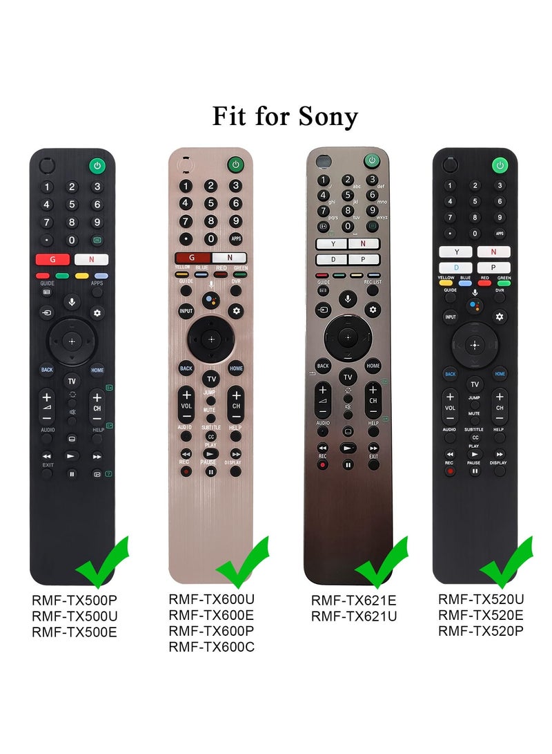 Protective Silicone Remote Case for Sony RMF-TX600U RMF TX600C RMF-TX500U RMF-TX500E RMF-TX600E Smart Voice Remote Cover (Black)  - Image 2