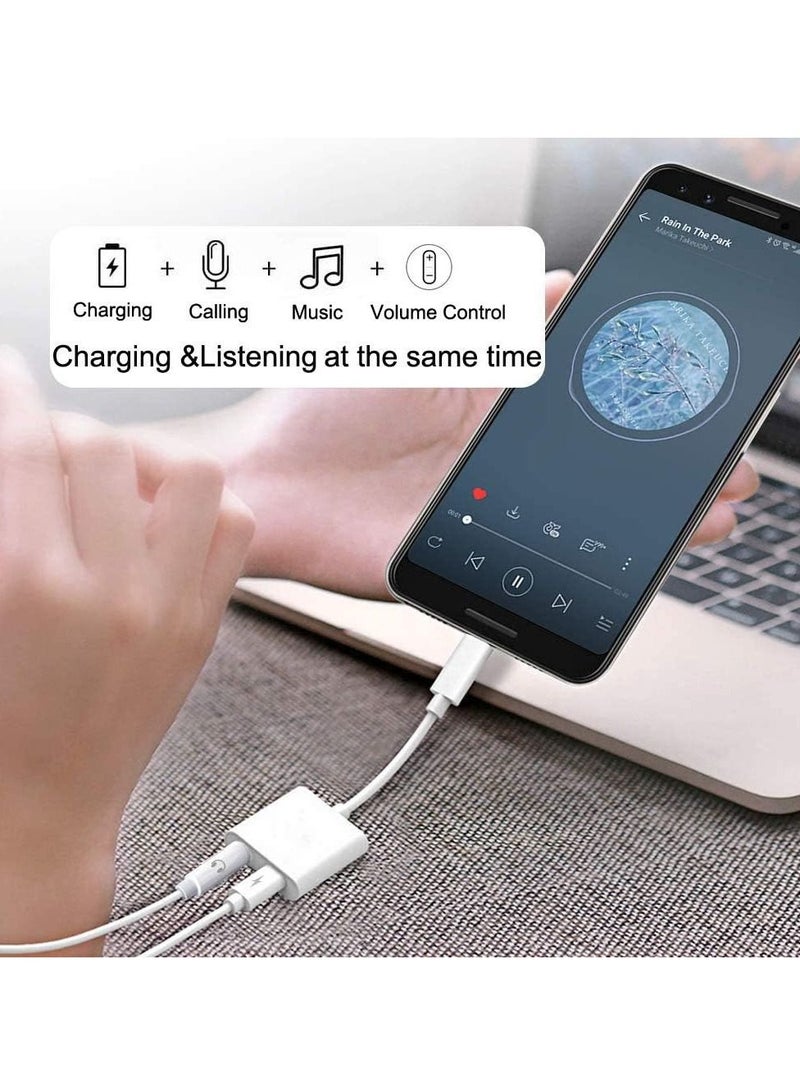 USB C to 3.5mm Headphone and Charger Adapter,2 in 1 USB C to Aux Audio Jack with PD 60W Fast Charging Dongle Fit with Galaxy S22 Ultra/S21 Ultra/S20/S20+ Ultra, - Image 2
