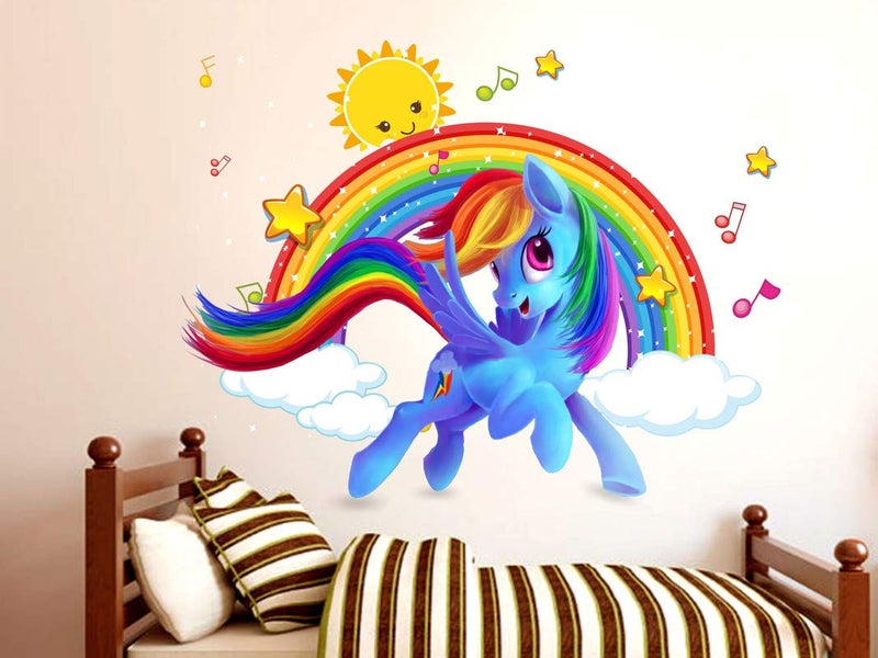 DivineDesigns Divine Designs™ PVC Vinyl Self-Adhesive Unicorn Rainbow Sticker for Living Room, Bedroom, Office Wall Decoration (18.8 X 24 INCH) Pack 1 - Image 5
