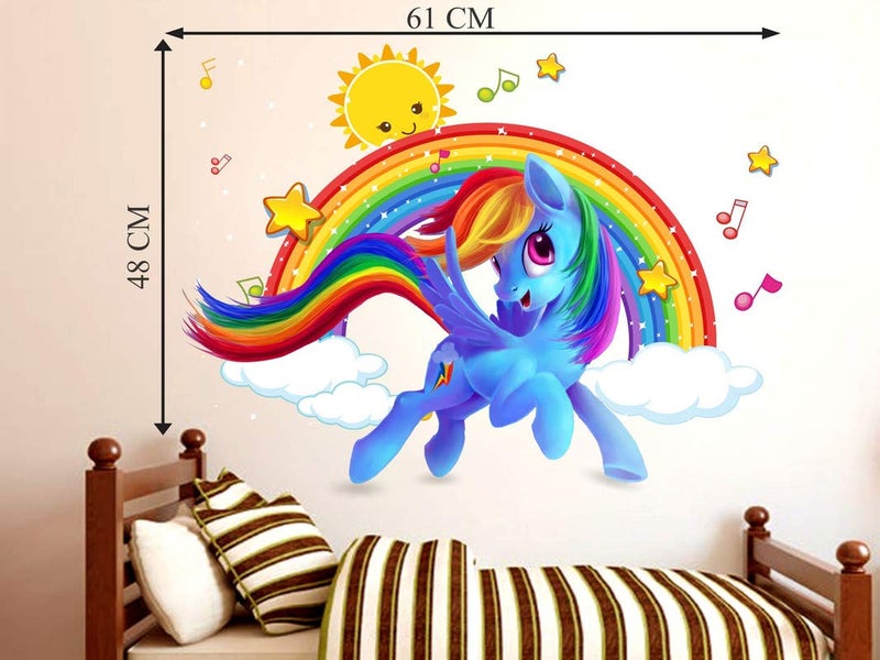 DivineDesigns Divine Designs™ PVC Vinyl Self-Adhesive Unicorn Rainbow Sticker for Living Room, Bedroom, Office Wall Decoration (18.8 X 24 INCH) Pack 1 - Image 3
