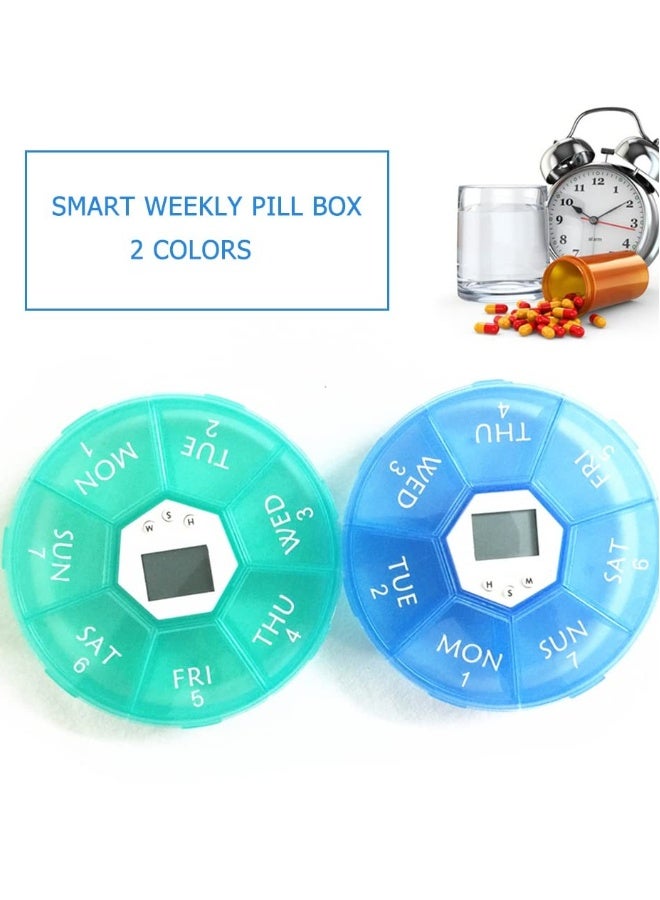 Generic Weekly Pill Dispenser with Reminder Alarm, 7-Day Pill Box Portable Pill Organizer Daily Medication Reminder Medication Organizer Weekly Health Management Aid Medication Planner Alarm for Elderly  - Image 3