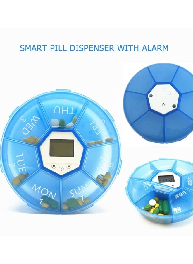 Generic Weekly Pill Dispenser with Reminder Alarm, 7-Day Pill Box Portable Pill Organizer Daily Medication Reminder Medication Organizer Weekly Health Management Aid Medication Planner Alarm for Elderly  - Image 5