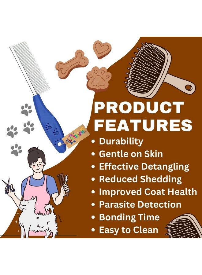 ويستيرن إرا مشط الحيوانات الأليفة أحادي الجانب هو أداة تنظيف احترافية مصممة للكلاب والقطط على حد سواء، ومخصصة لفك تشابك وتنعيم وتعزيز فراء حيوانك الأليف، وفعالية في إزالة العقد. - Image 3