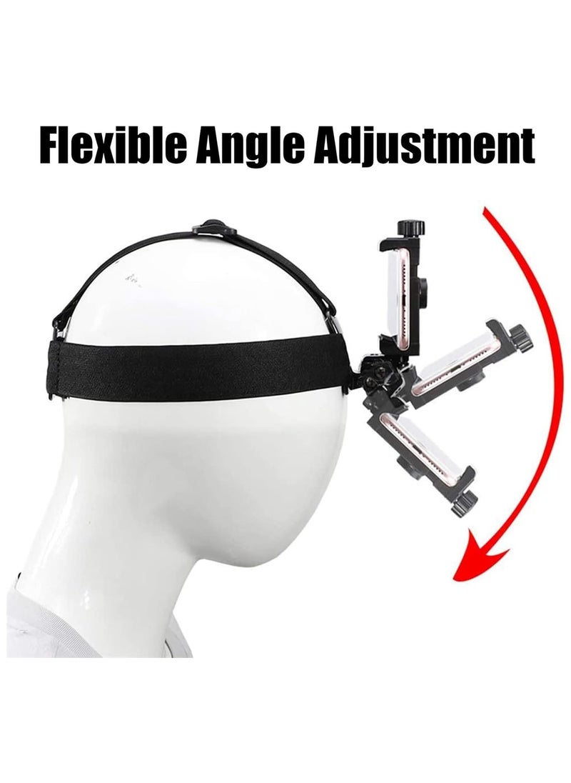 Generic Head Mounted Camera, Head Camera Holder with Adjustable Nylon Strap for Fit Most Head Sizes, Head Mounted Mobile Phone Holder Pov for Cycling, Fishing, Motorcycling and Other Outdoor Sports  - Image 3