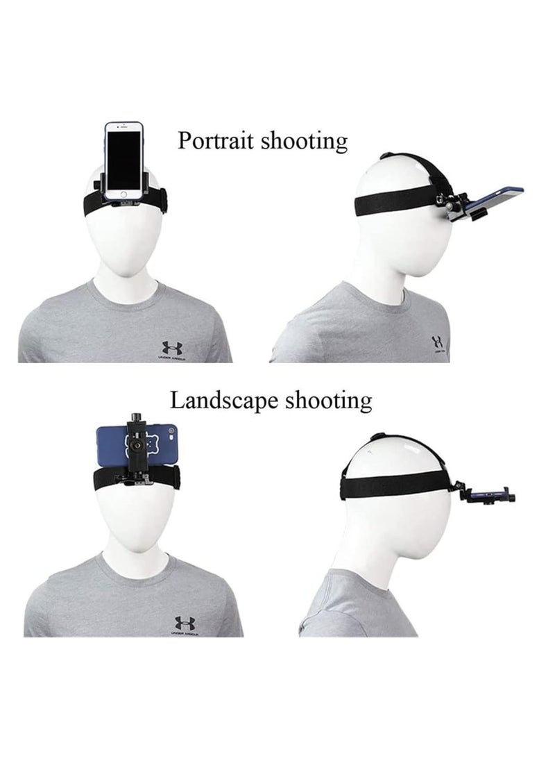 Generic Head Mounted Camera, Head Camera Holder with Adjustable Nylon Strap for Fit Most Head Sizes, Head Mounted Mobile Phone Holder Pov for Cycling, Fishing, Motorcycling and Other Outdoor Sports  - Image 2