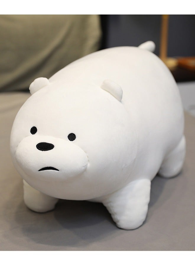 Cute Ice Bear Plush Stuffed Animal Body Cartoon Cylindrical Body for Kids Super Soft Hugging Toy Gifts 35cm - Image 1