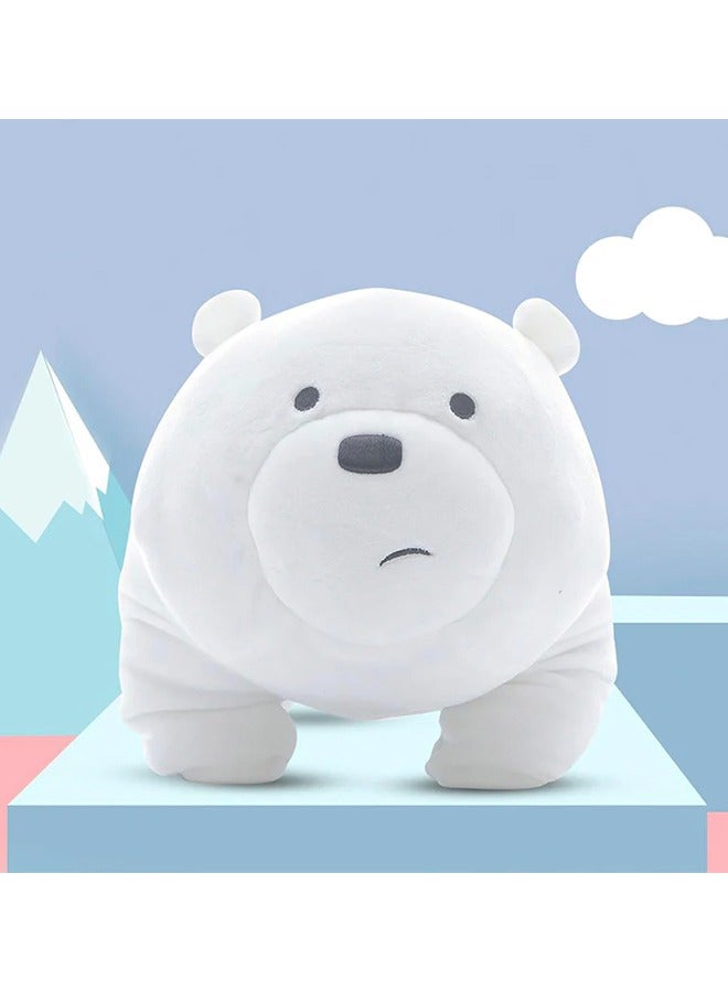 Cute Ice Bear Plush Stuffed Animal Body Cartoon Cylindrical Body for Kids Super Soft Hugging Toy Gifts 35cm - Image 2