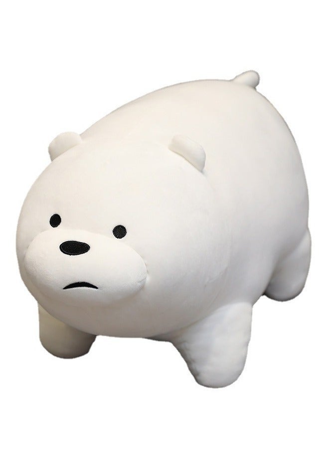 Cute Ice Bear Plush Stuffed Animal Body Cartoon Cylindrical Body for Kids Super Soft Hugging Toy Gifts 35cm - Image 4