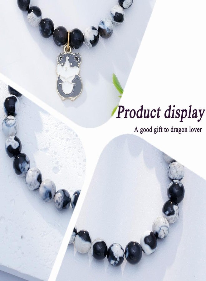 LIUANAN Guinea Pig Charm Amethyst Bracelet for Women Guinea-Pigs Spirit Jewelry Natural Stone Amethyst Gift for Animal Lovers Intuition Protection Crystal Gifts (Guinea Pig) - Image 4