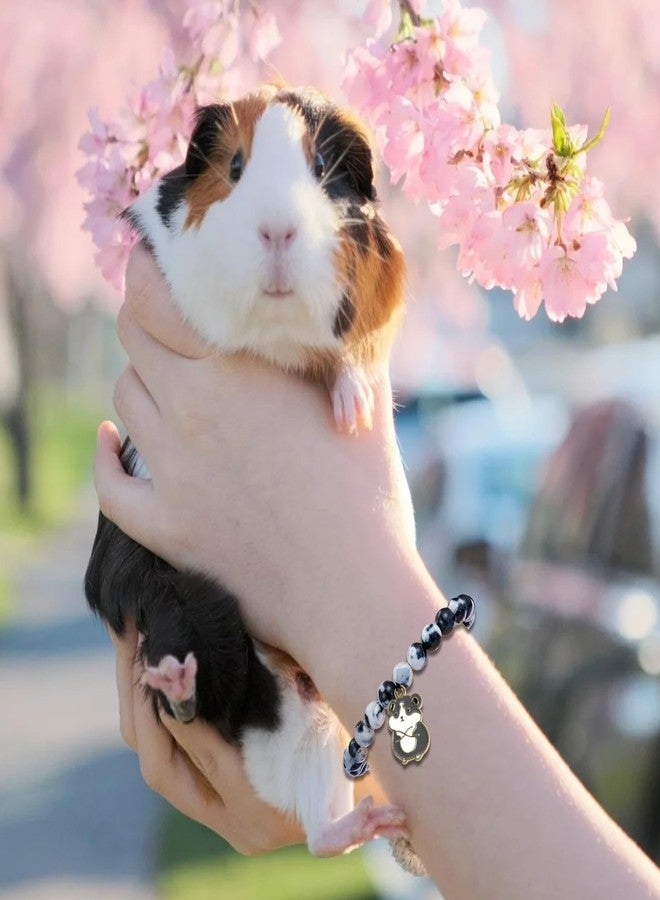 LIUANAN Guinea Pig Charm Amethyst Bracelet for Women Guinea-Pigs Spirit Jewelry Natural Stone Amethyst Gift for Animal Lovers Intuition Protection Crystal Gifts (Guinea Pig) - Image 5