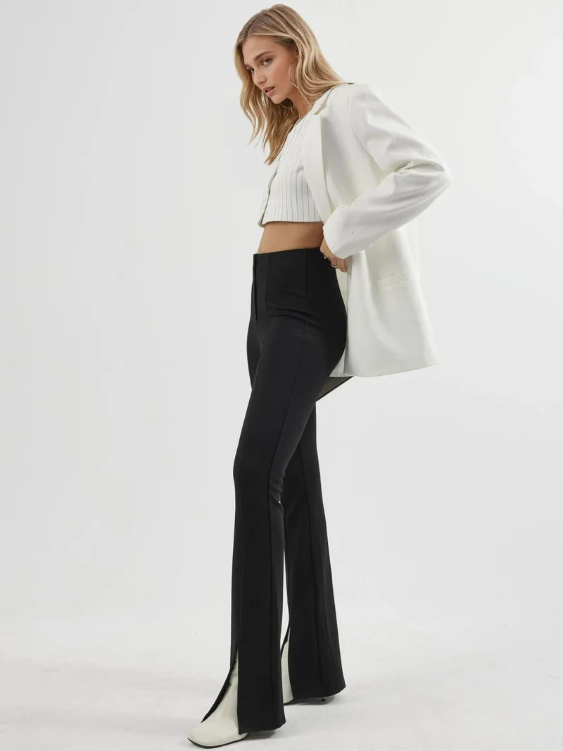 Busem BUSEM High Waist Slit Detailed Flare Leggings