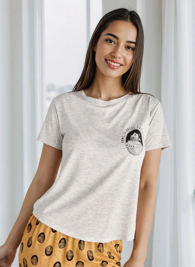 سبلاش فيڤ طقم بيجامة مطبوع