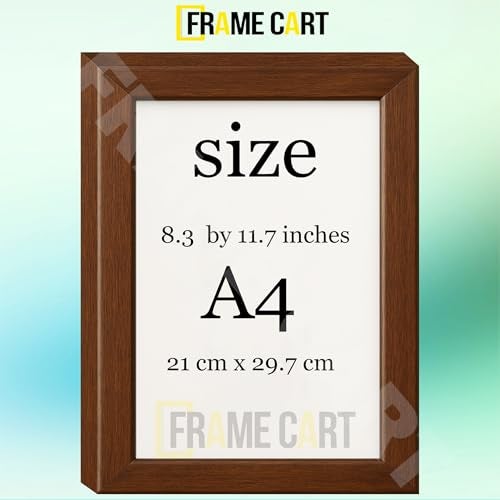 Frame Cart A4 Size Photo Frame for Certificate - Wall Photo Frame for Portraits, Documents for Living Room, Home and Office Decorations - 8x12 Inches (Pack of 1, Brown) - Image 3
