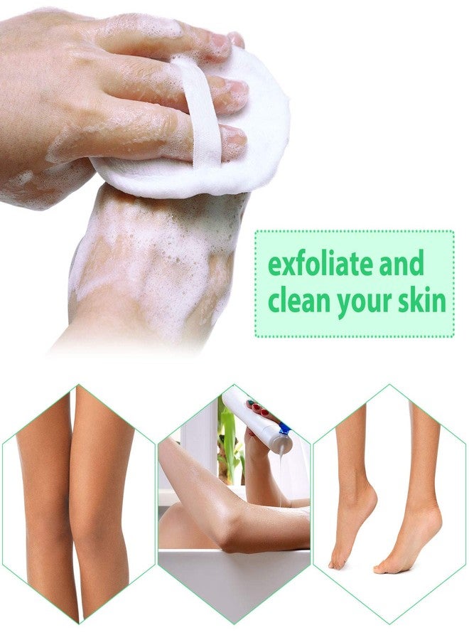 BOAO 24 Pieces Exfoliating Loofah Pad Facial Body Scrubber Round Bath Shower Loofah Sponge Pad Natural Exfoliating Scrubber Brush Close to Skin for Men Women Shower Bath and Spa(6.5 x 6.5 cm) - Image 4